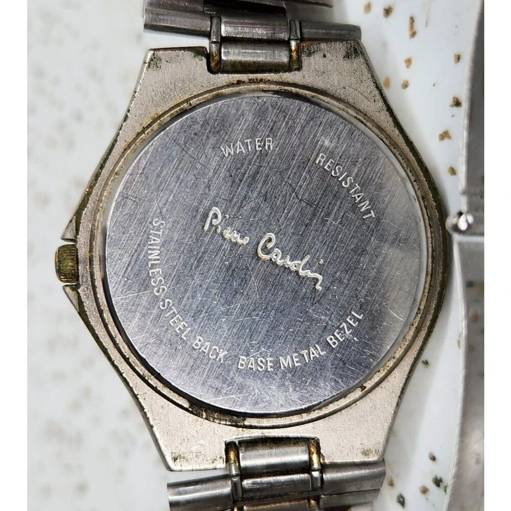 Vintage Pierre Cardin Moon Phase Calendar Quartz Wrist Watch *No Battery*